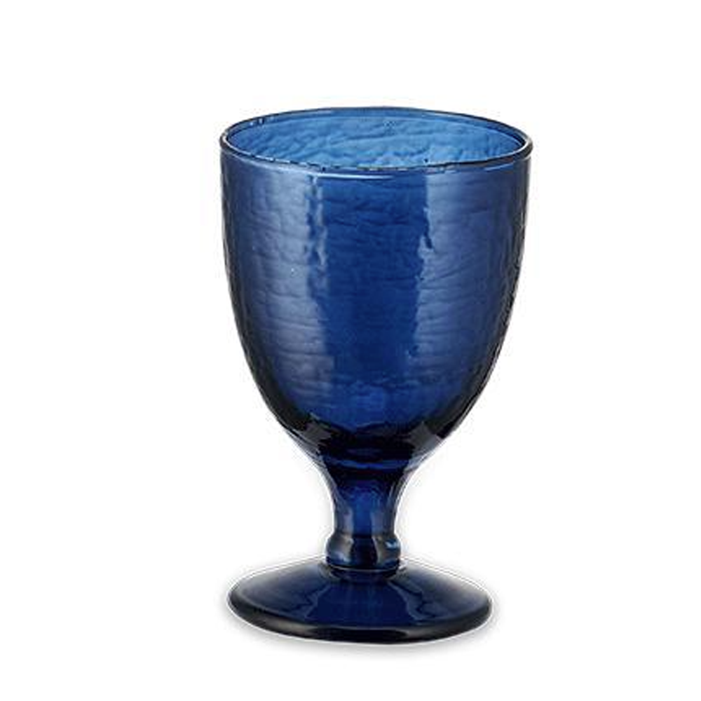 Nkuku Yala Hammered Wine Glass Indigo Jarrolds, Norwich